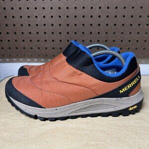 Merrell Nova Sneaker Moc Mens 10 Orange Slip On Hiking Trail Shoe J066957
